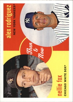 2008 Topps Heritage High Numbers Then and Now #TN2 Alex Rodriguez|Nellie Fox