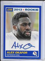 2013 Score Rookie Signatures Blue #336 Alex Okafor