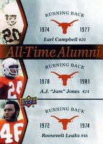 2011 Upper Deck Texas All-Time Alumni Trios #CJL A.J. Jam Jones|Earl Campbell|Roosevelt Leaks