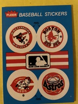 1989 Fleer Stickers 4 on 1 #NNO Astros|Orioles|Red Sox|Reds