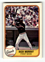 1981 Fleer Base Set #452 Rich Murray