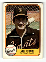1981 Fleer Base Set #458 Joe Strain