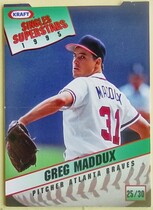 1995 Kraft Base Set #25 Greg Maddux