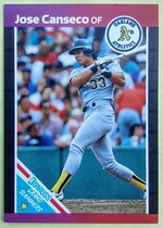 1989 Donruss Grand Slammers (Purple to Red Border) #1 Jose Canseco