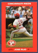 1992 Team Issue Cincinnati Reds Kahns #27 Jose Rijo