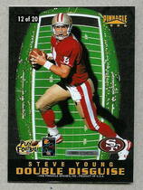 1996 Pinnacle Double Disguise #12 Kerry Collins|Steve Young