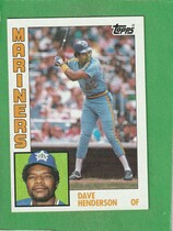 1984 Topps Base Set #154 Dave Henderson