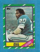 1986 Topps Base Set #244 Billy Sims