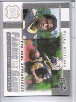 1999 Leaf Certified Fabric of the Game #FG21 Ricky Williams