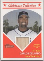 2008 Topps Heritage Clubhouse Collection Relics #CD Carlos Delgado