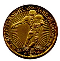 1997 Pinnacle Mint Coins Brass #27 Barry Sanders