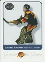 2001 Fleer Greats of the Game #48 Richard Brodeur