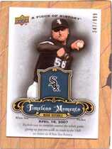 2009 Upper Deck A Piece of History Timeless Moments #TMMB Mark Buehrle