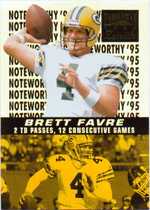 1996 Pinnacle Zenith Noteworthy '95 #7 Brett Favre