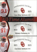 2011 Upper Deck Oklahoma All-Time Alumni Trios #SSS Dewey Selmon|Lee Roy Selmon|Lucious Selmon