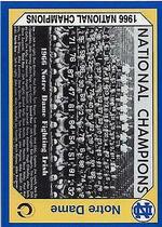 1990 Collegiate Collection Notre Dame 200 #132 1966 National Champ