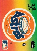 1983 Fleer Team Stickers (Blue Back) #NNO Astros (Logo)