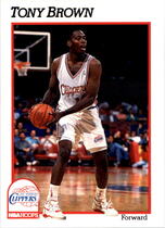 1991 NBA Hoops Base Set #376 Tony Brown