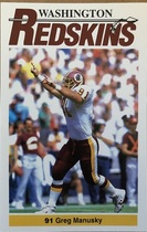 1990 Team Issue Washington Redskins Police #NNO Greg Manusky