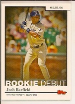 2006 Topps Update and Highlights Rookie Debut #RD4 Josh Barfield