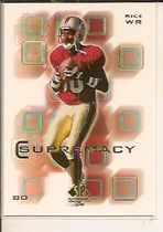 2000 SP Authentic Supremacy #S4 Jerry Rice