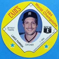 1985 Team Issue Detroit Tigers Cains Discs #15 Lance Parrish