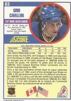 1990 Score Canadian #63 Gino Cavallini