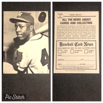 1983 Baseball Card News #4 Hank Aaron