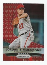 2015 Panini Prizm Red Baseball Prizms #91 Jordan Zimmermann