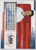 2004 Upper Deck USA Baseball 25th Anniversary Signatures Blue Ink #FIN Steve Finley