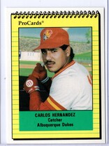 1991 ProCards Albuquerque Dukes #1144 Carlos Hernandez