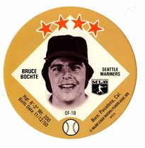 1978 Big T & Tastee-Freez Discs #25 Bruce Bochte