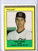1991 ProCards Colorado Springs Sky Sox #2188 Marty Brown