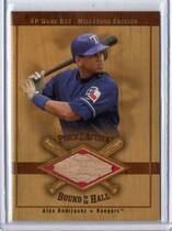 2001 SP Game Bat Milestone Piece of Action Bound for the Hall #BAR Alex Rodriguez