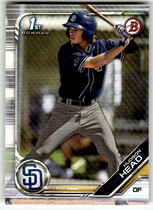 2019 Bowman Draft #BD-69 Hudson Head