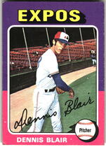 1975 Topps Base Set #521 Dennis Blair