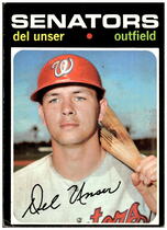 1971 Topps Base Set #33 Del Unser
