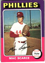 1975 Topps Base Set #527 Mac Scarce