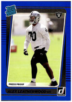 2021 Donruss Press Proof Blue #335 Alex Leatherwood
