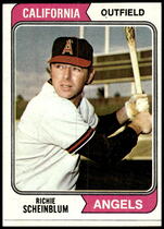 1974 Topps Base Set #323 Richie Scheinblum