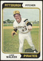 1974 Topps Base Set #612 Luke Walker