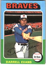 1975 Topps Base Set #475 Darrell Evans
