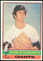 1976 Topps Base Set #628 John D'Acquisto