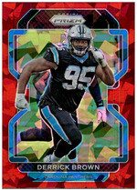 2021 Panini Prizm Prizm Red Ice #317 Derrick Brown