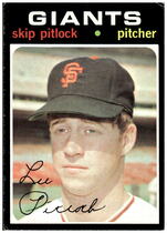 1971 Topps Base Set #19 Skip Pitlock