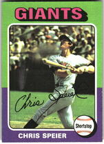 1975 Topps Base Set #505 Chris Speier