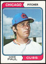 1974 Topps Base Set #399 Mike Paul