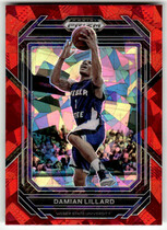 2023 Panini Prizm Draft Picks Red Ice Prizm #89 Damian Lillard