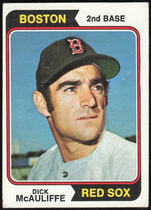 1974 Topps Base Set #495 Dick McAuliffe