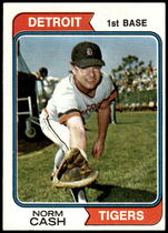 1974 Topps Base Set #367 Norm Cash